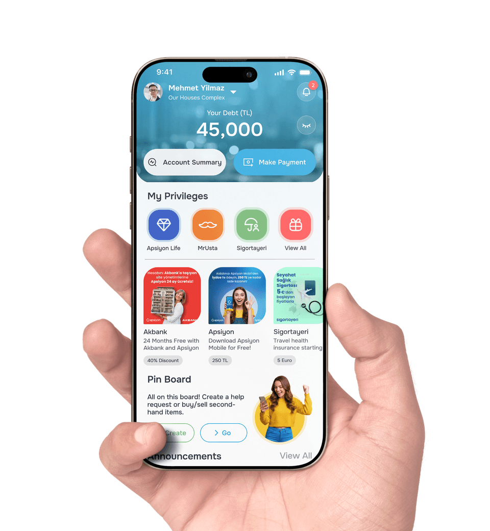 Apsiyon Mobile Application